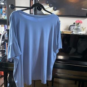 Eileen Fisher Light Blue Short Sleeve Top